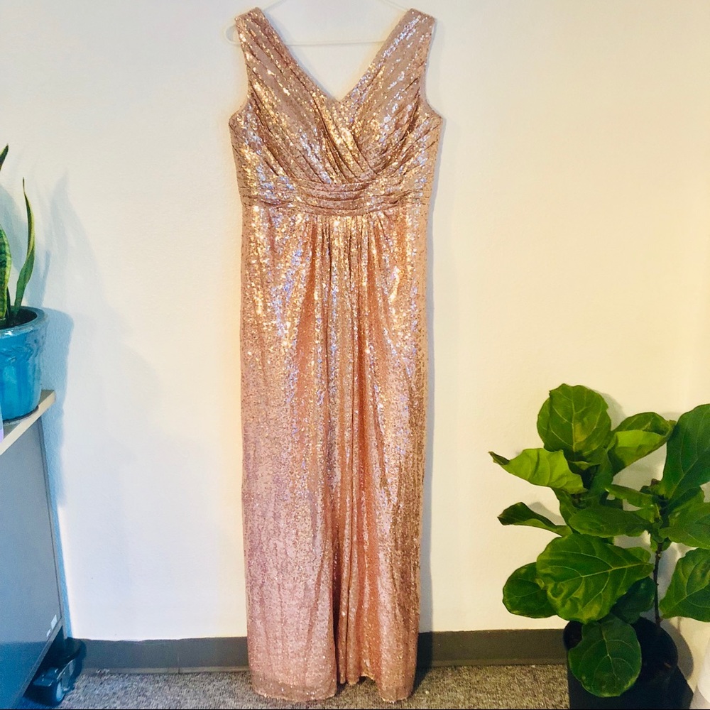 Rose Gold Evening Gown Sz 12